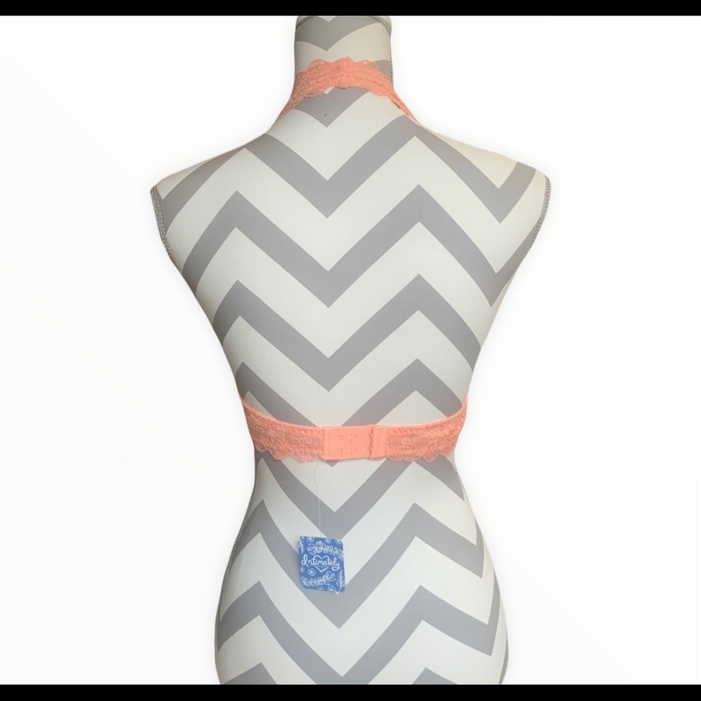 NWT Free People light orange galloon lace halter bra - Picture 7 of 7
